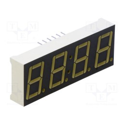 1 pcs x KINGBRIGHT ELECTRONIC - CA56-21SURKWA - Display: LED, 7-segment, 14.2mm, 0.559', No.char: 4, red, 31÷72mcd