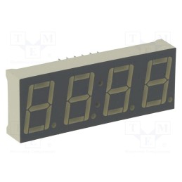 1 pcs x KINGBRIGHT ELECTRONIC - CC56-12GWA - Display: LED, 7-segment, 14mm, 0.56', No.char: 4, green, 3÷13mcd
