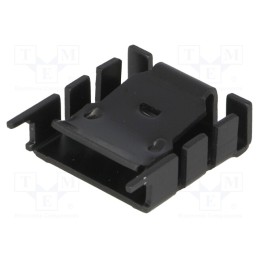 2 pcs x STONECOLD - HS-012 - Heatsink: moulded, TO220, black, L: 25mm, W: 25mm, H: 9.5mm, 16.6K/W
