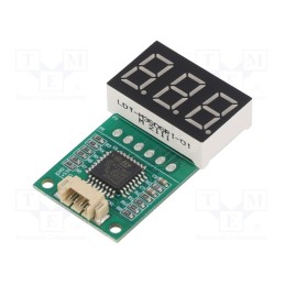 1 pcs x LUMEX - LDT-M3606RI-01UR - Display: LED, 7-segment, 9.2mm, 0.36', No.char: 3, red, 8000ucd, 50mW