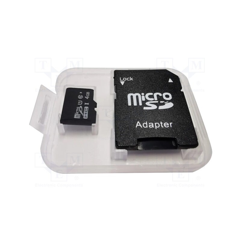 1 pcs x Riverdi - GRADE A MICRO SD 4GB C6 - Memory card, Kit: 4GB microSD card