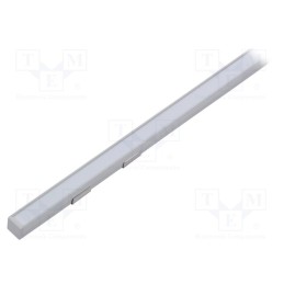 1 set x TOPMET - SMART10 A/Z ANOD 1M SET STANDARD - Profiles for LED modules, white, natural, L: 1m, SMART10, surface