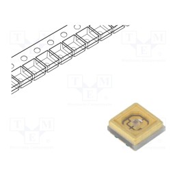 1 pcs x HONGLI ZHIHUI - HL-C3535D01V280-D1-LVR17-D - LED, UV-C, 3535, 120°, 80mA, λd: 270÷280nm, 4.6÷7.4V, SMD