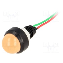 1 pcs x POLAM-ELTA - LO-D20-24AC/DC - Indicator: LED, prominent, orange, 24VDC, 24VAC, Ø13mm, IP40