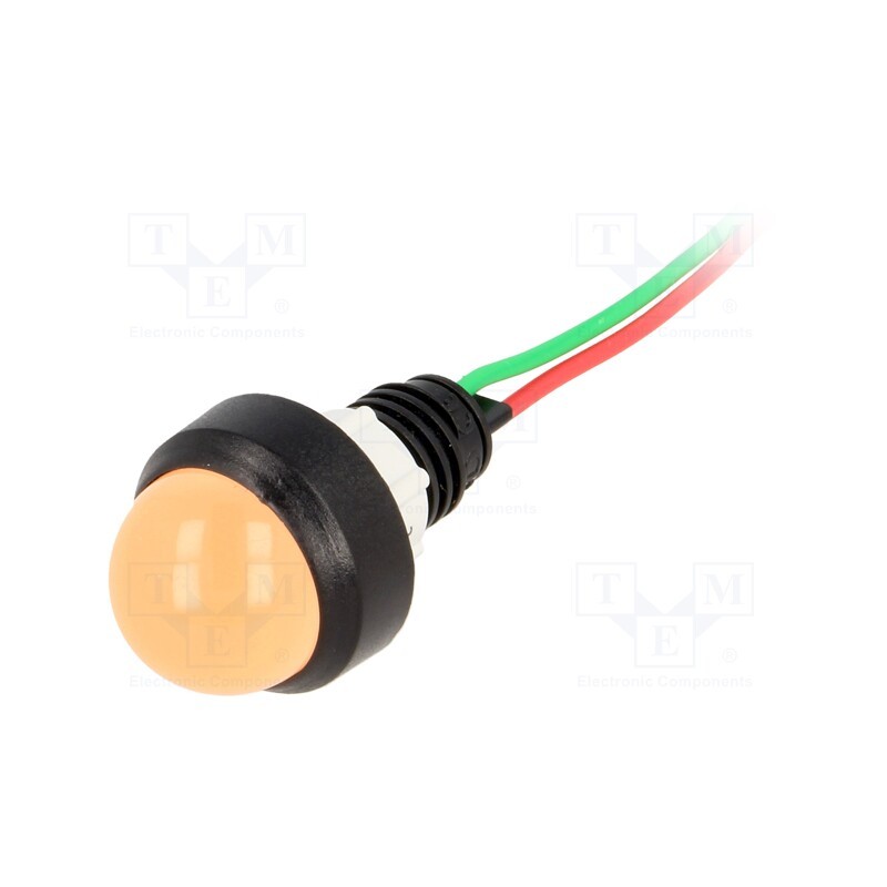 1 pcs x POLAM-ELTA - LO-D20-24AC/DC - Indicator: LED, prominent, orange, 24VDC, 24VAC, Ø13mm, IP40