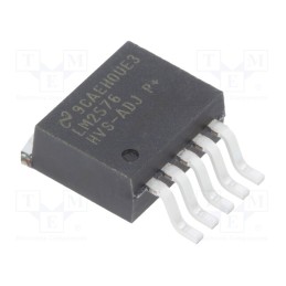 1 pcs x TEXAS INSTRUMENTS - LM2576HVS-ADJ/NOPB - IC: PMIC, DC/DC converter, Uin: 4÷60VDC, Uout: 1.23÷57VDC, 3A, Ch: 1