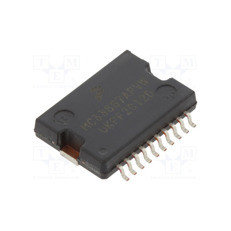 1 pcs x NXP - MC33887APVW - IC: driver, H-bridge, motor controller, HSOP20, 5A, Ch: 2, 5÷28VDC