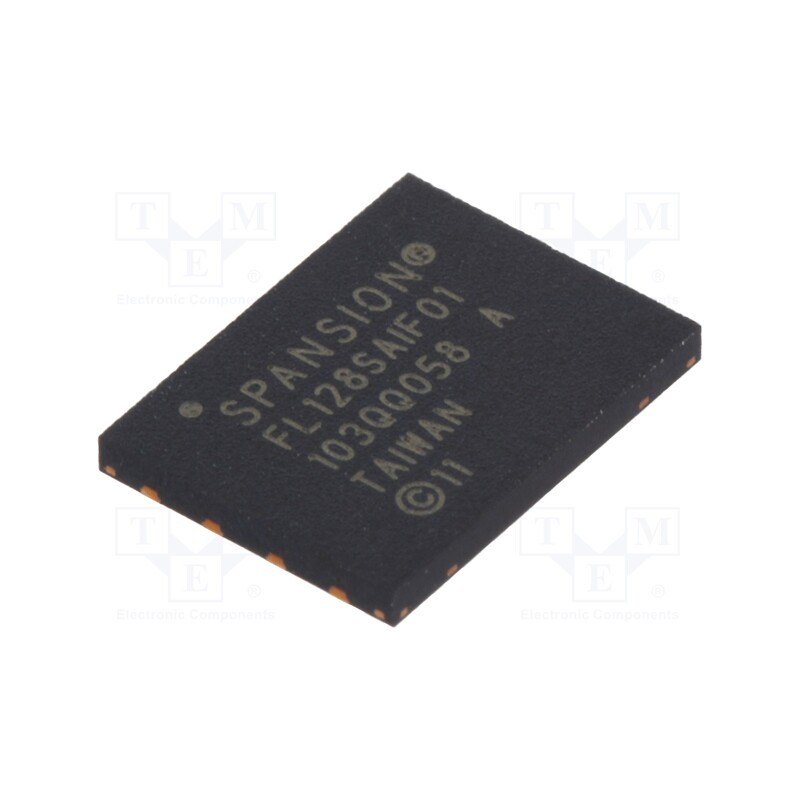 1 pcs x INFINEON (CYPRESS) - S25FL128SAGNFI011 - IC: FLASH memory, 128MbFLASH, SPI, 133MHz, 2.7÷3.6V, WSON8, serial