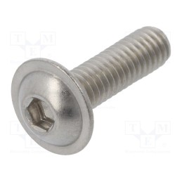 100 pcs x KRAFTBERG - K4X14/ISO7380-2-A2 - Screw, with flange, M4x14, 0.7, Head: button, hex key, HEX 2,5mm