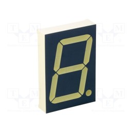 1 pcs x KINGBRIGHT ELECTRONIC - SA18-11SURKWA - Display: LED, 7-segment, 44.5mm, 1.752', No.char: 1, red, 150÷310mcd