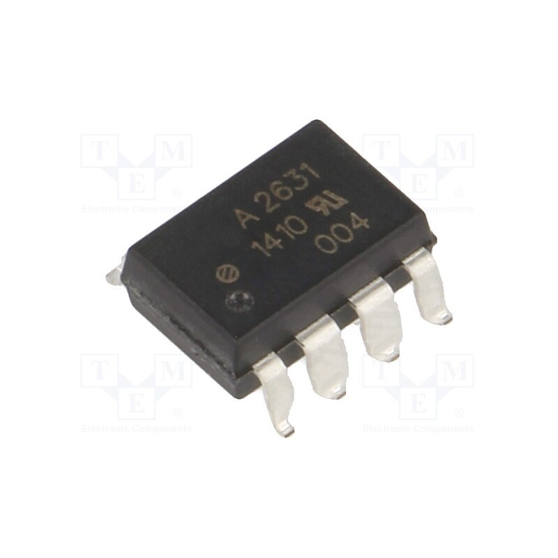 1 pcs x BROADCOM (AVAGO) - HCPL-2631-300E - Optocoupler, SMD, Ch: 2, OUT: gate, Uinsul: 1kV, 10Mbps, Uce: 7V