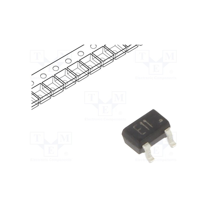 25 pcs x YANGJIE TECHNOLOGY - DTA113ZUA - Transistor: PNP, bipolar, BRT, 50V, 0.1A, 0.2W, SOT323, R1: 1kΩ