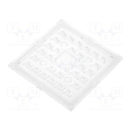 1 pcs x LEDIL - CS16102_STRADELLA-IP-28-T3 -AS - LED lens, square, plexiglass PMMA, transparent, Mounting: screw