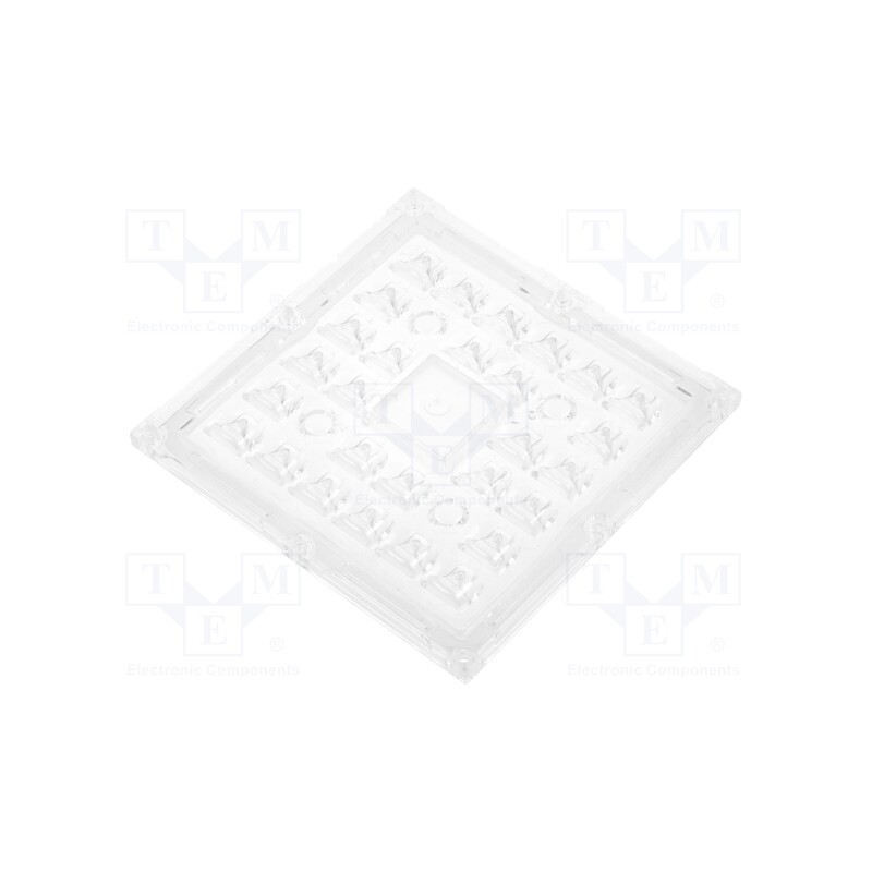 1 pcs x LEDIL - CS16102_STRADELLA-IP-28-T3 -AS - LED lens, square, plexiglass PMMA, transparent, Mounting: screw