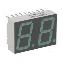 1 pcs x BROADCOM (AVAGO) - HDSP-5621 - Display: LED, 7-segment, 14.22mm, 0.56', No.char: 2, green, anode