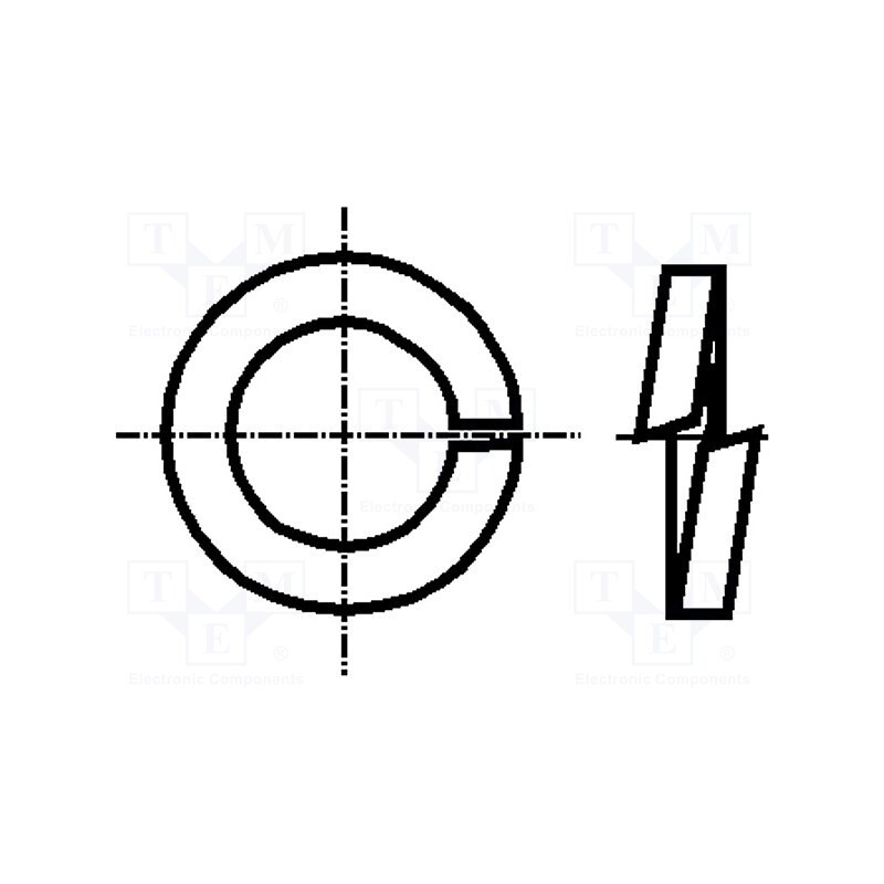 100 pcs x BOSSARD - 1277251 - Washer, spring, M5, D8.8mm, h1.6mm, steel, Plating: zinc, DIN 7980