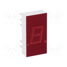 1 pcs x BROADCOM (AVAGO) - 5082-7611 - Display: LED, 7-segment, 7.6mm, 0.3', No.char: 1, red, 0.34÷0.8mcd