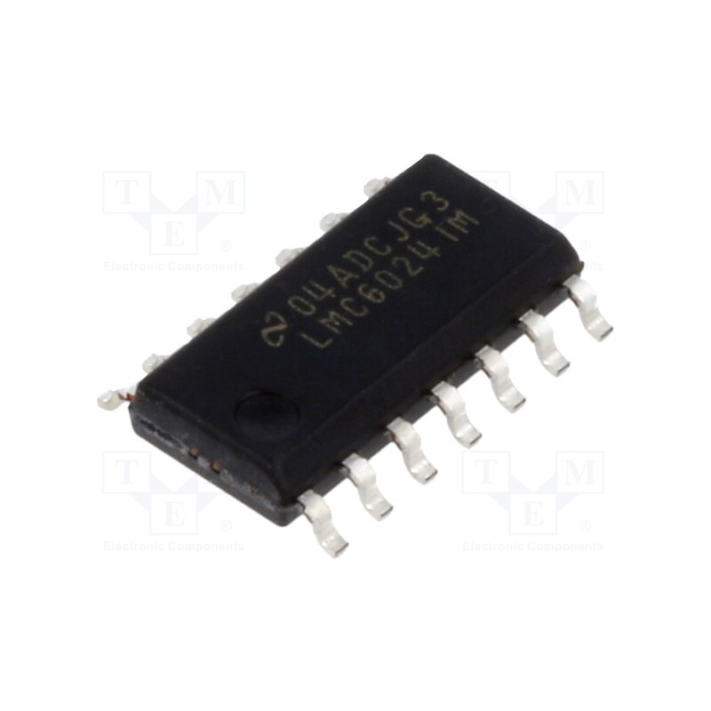 1 pcs x TEXAS INSTRUMENTS - LMC6024IM/NOPB - IC: operational amplifier, 350kHz, 4.75÷15.5V, Ch: 4, SO14,