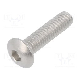 100 pcs x BOSSARD - 1348876 - Screw, M4x16, 0.7, Head: button, hex key, HEX 2,5mm, ISO 7380