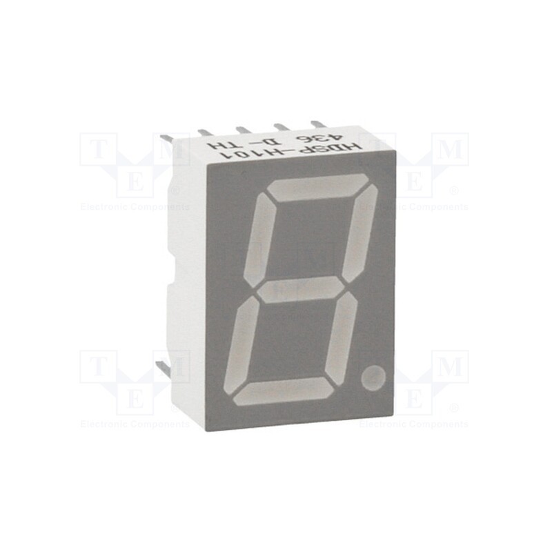 1 pcs x BROADCOM (AVAGO) - HDSP-H101 - Display: LED, 7-segment, 14.22mm, 0.56', No.char: 1, red, 0.4÷0.7mcd