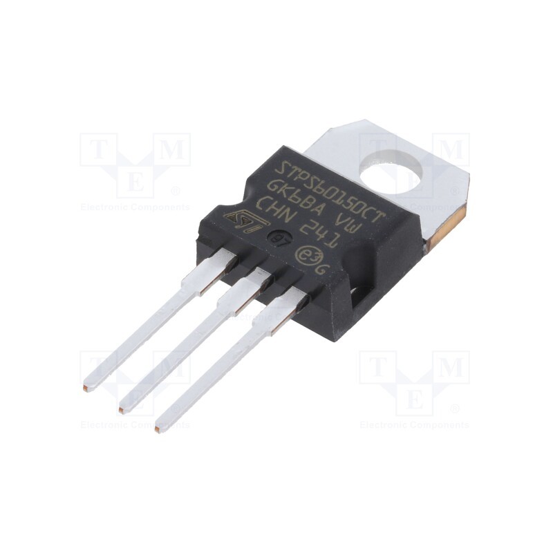 1 pcs x STMicroelectronics - STPS60150CT - Diode: Schottky rectifying, THT, 150V, 30Ax2, TO220AB,
