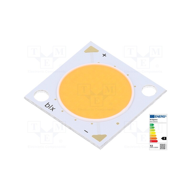 1 pcs x BRIDGELUX - BXRE-27G30H0-D-82 - Power LED, COB, 120°, 500mA, P: 16.5W, 2.19klm, 21x21x1.65mm, V15