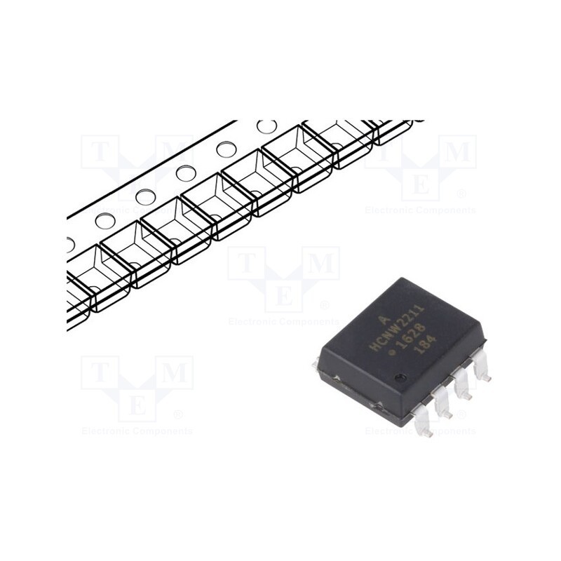 1 pcs x BROADCOM (AVAGO) - HCNW2211-500E - Optocoupler, SMD, Ch: 1, OUT: gate, 3.75kV, 5Mbps, Gull wing 8