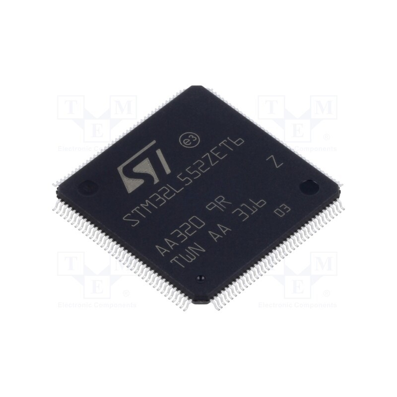 1 pcs x STMicroelectronics - STM32L552ZET6 - IC: ARM microcontroller, 110MHz, LQFP144, 1.71÷3.6VDC, 512kBFLASH