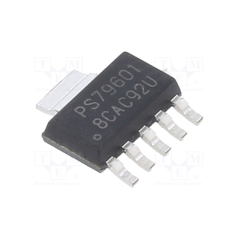 1 pcs x TEXAS INSTRUMENTS - TPS79601DCQ - IC: voltage regulator, LDO,linear,adjustable, 1.2÷5.5V, 1A, SMD