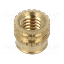 100 pcs x TAPPEX - 002M4 - Threaded insert, brass, M4, BN 37885, L: 5.6mm, MULTISERT®