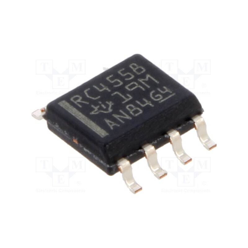 5 pcs x TEXAS INSTRUMENTS - RC4558DR - IC: operational amplifier, 3MHz, Ch: 2, SO8, ±5÷15VDC,