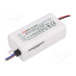 1 pcs x MEAN WELL - APC-12-350 - Power supply: switched-mode, LED, 12.6W, 9÷36VDC, 350mA, 90÷264VAC