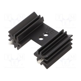 1 pcs x Wakefield Thermal - 637-10ABPE - Heatsink: extruded, H, TO220, black, L: 25.4mm, W: 12.7mm, H: 34.9mm