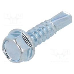 100 pcs x BOSSARD - 1476610 - Screw, for metal, with flange, 5.5x22, Head: hexagonal, 8mm, zinc