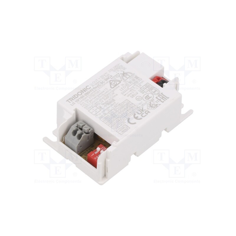 1 pcs x TRIDONIC - LC 10/150-250/42 FLEXC SC SNC4 - Power supply: switched-mode, LED, 10W, 24÷42VDC, 150÷250mA, IP20