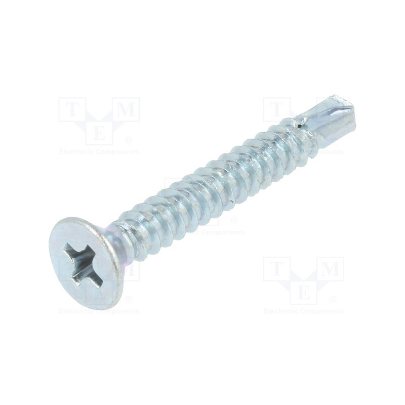 100 pcs x BOSSARD - 1394258 - Screw, for metal, 4.2x32, Head: countersunk, Phillips, PH2, zinc