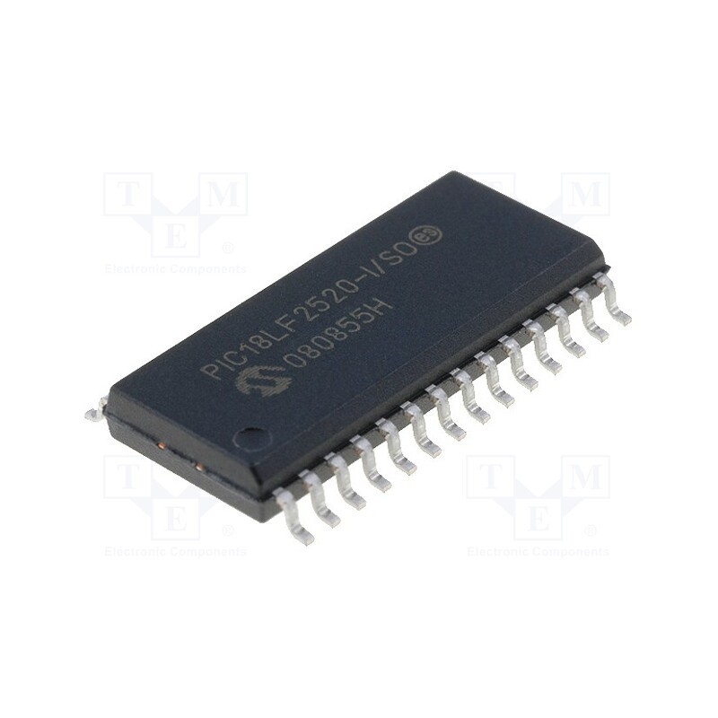 1 pcs x MICROCHIP TECHNOLOGY - PIC18LF2520-I/SO - IC: PIC microcontroller, 32kB, 40MHz, A/E/USART,MSSP (SPI / I2C)