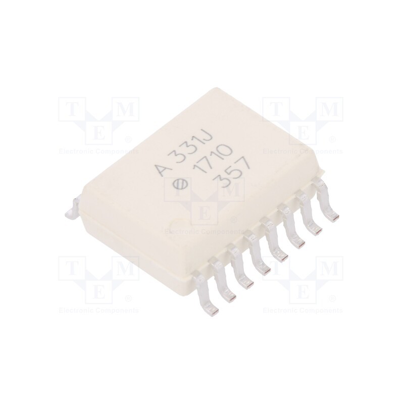 1 pcs x BROADCOM (AVAGO) - ACPL-331J-000E - Optocoupler, SMD, Ch: 1, OUT: gate, 5kV, SO16, 60kV/μs