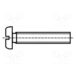 100 pcs x BOSSARD - 1161318 - Screw, M2.5x10, 0.45, Head: cheese head, slotted, 0,6mm, brass