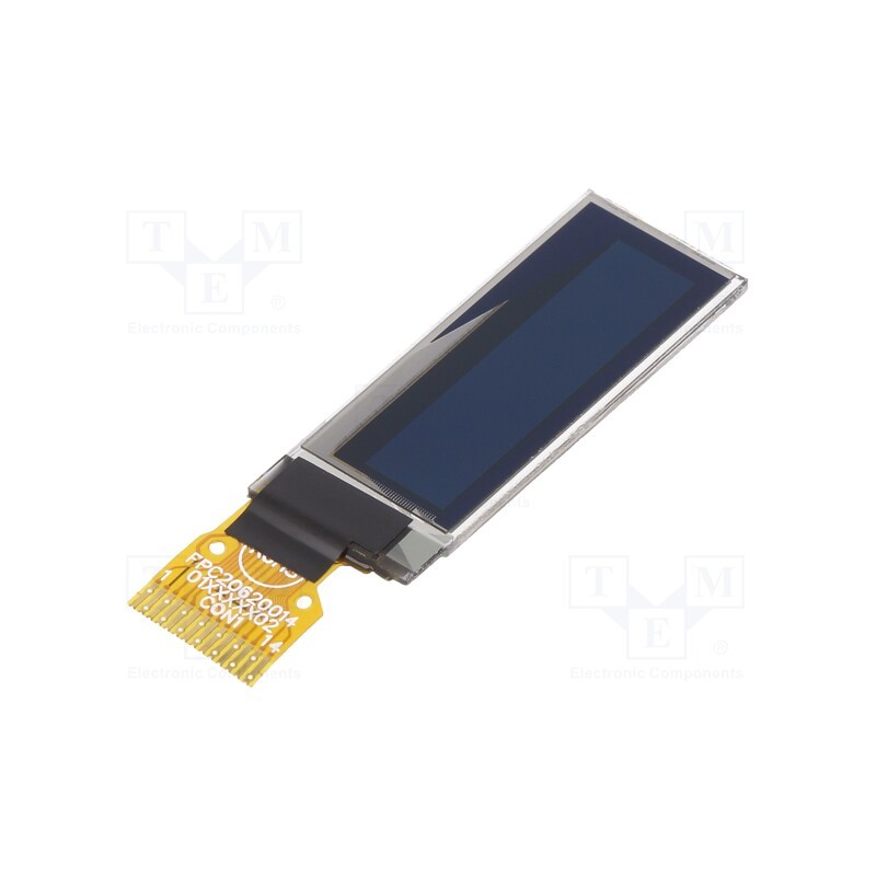 1 pcs x DISPLAY ELEKTRONIK - DEP 128032E1-W - Display: OLED, graphical, 0.91', 128x32, Dim: 30x11.5x1.26mm, white