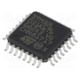 1 pcs x STMicroelectronics - STM32L031K6T6 - IC: ARM microcontroller, 32MHz, LQFP32, 1.65÷3.6VDC, -40÷85°C