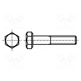 100 pcs x BOSSARD - 1049399 - Screw, M5x50, 0.8, Head: hexagonal, steel, zinc, DIN 931, ISO 4014