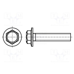 100 pcs x BOSSARD - 1344560 - Screw, with flange, M4x12, 0.7, Head: hexagonal