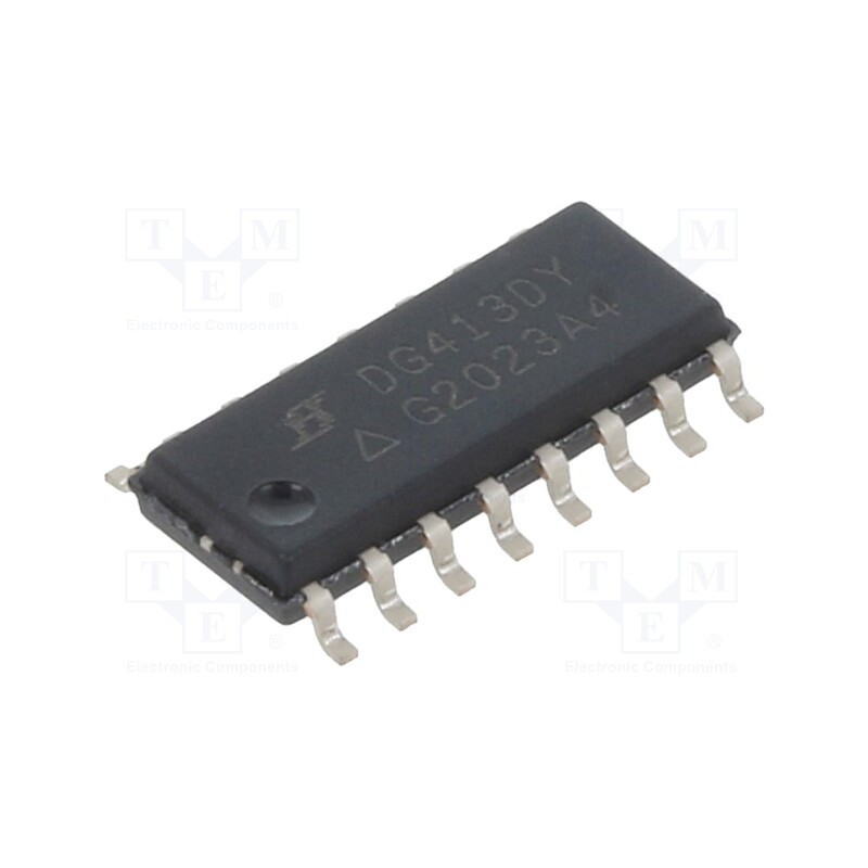 1 pcs x VISHAY - DG413DY-E3 - IC: analog switch, SPST-NO/NC, Ch: 4, SO16, 7÷22V,13÷44V,