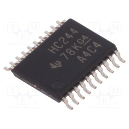 3 pcs x TEXAS INSTRUMENTS - SN74HC244PW - IC: digital, buffer,non-inverting,line driver, Ch: 8, SMD, TSSOP20