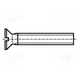 100 pcs x BOSSARD - 1032445 - Screw, M2.5x4, 0.45, Head: countersunk, slotted, 0,6mm, DIN 963A