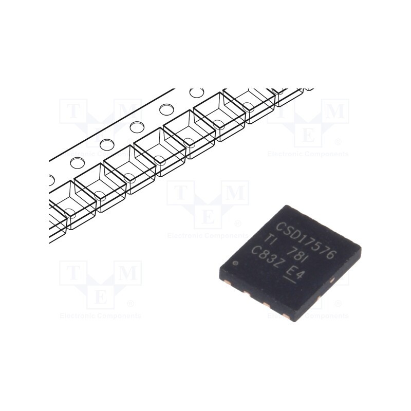 1 pcs x TEXAS INSTRUMENTS - CSD17576Q5BT - Transistor: N-MOSFET, unipolar, 30V, 100A, 125W, VSON-CLIP8, 5x6mm