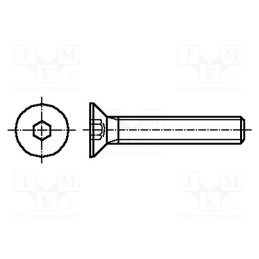 100 pcs x BOSSARD - 1480197 - Screw, M2x4, 0.4, Head: countersunk, hex key, HEX 1,3mm, steel