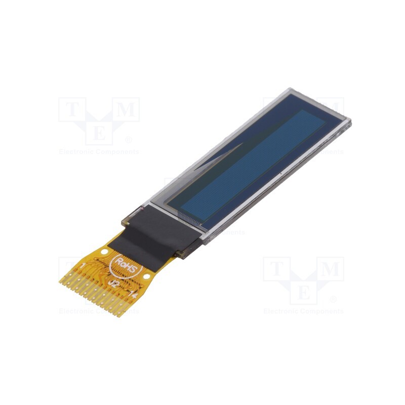 1 pcs x DISPLAY ELEKTRONIK - DEP 096016A-W - Display: OLED, graphical, 0.84', 96x16, Dim: 29.1x9.2x1.3mm, white