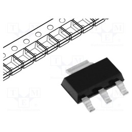 1 pcs x MICROCHIP TECHNOLOGY - MCP1755S-3302E/DB - IC: voltage regulator, LDO,linear,fixed, 3.3V, 0.3A, SOT223-3, SMD